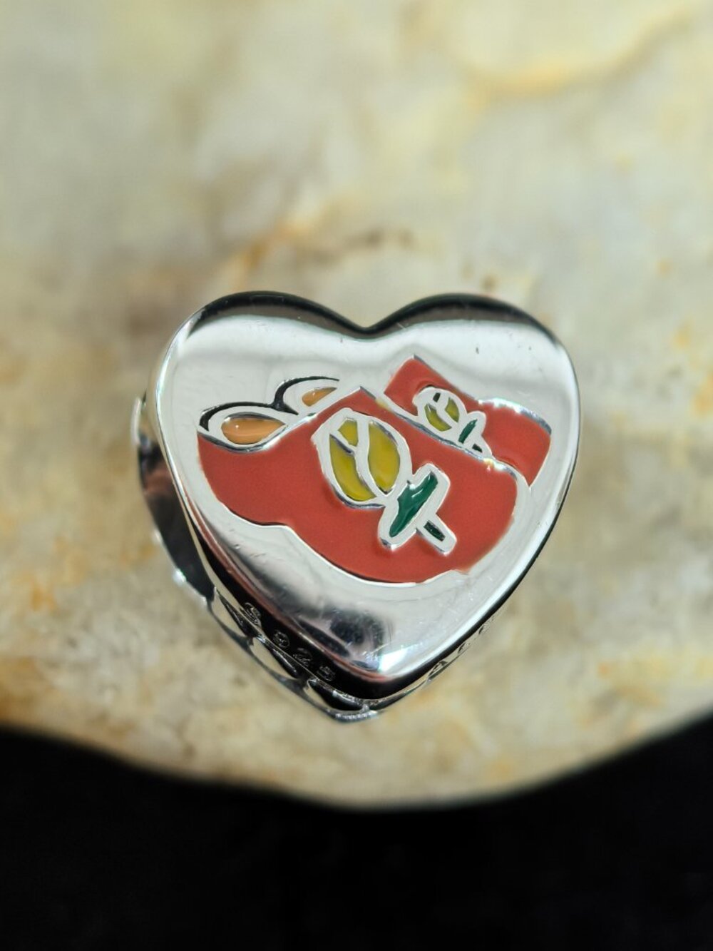 Pandora Holland Exclusive Travel Heart Charm Pendant, S925 Silver (Women's)